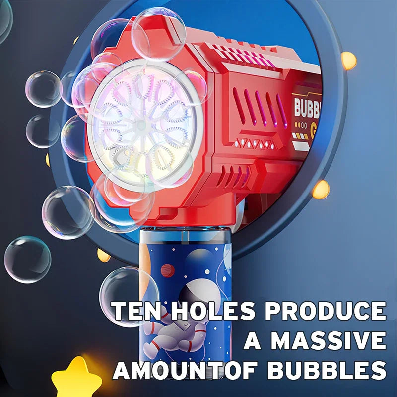 Automatic Bubble Blower Gun with Rocket Launcher