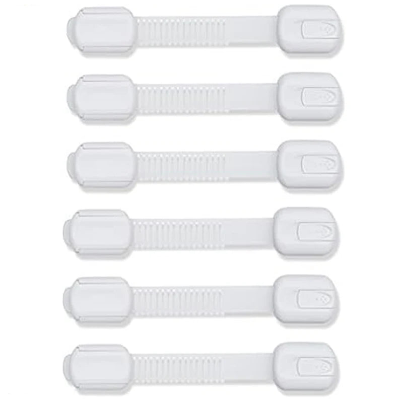 Adjustable Child Safety Cabinet Locks with Adhesive Strips