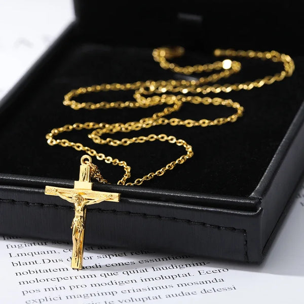 Stainless Steel Cross Pendant Necklace