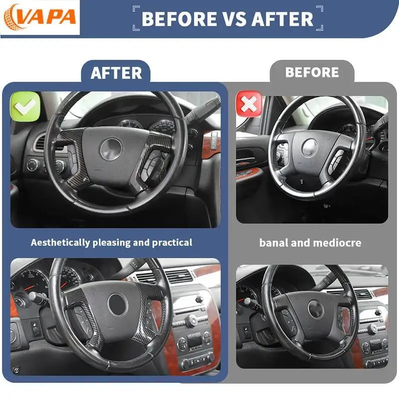 Car Steering Wheel Trim Cover for Chevrolet Suburban, Tahoe, Avalanche & GMC Sierra (2007-2013)