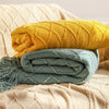 Oversized Chunky Knit Throw Blanket with Tassels
