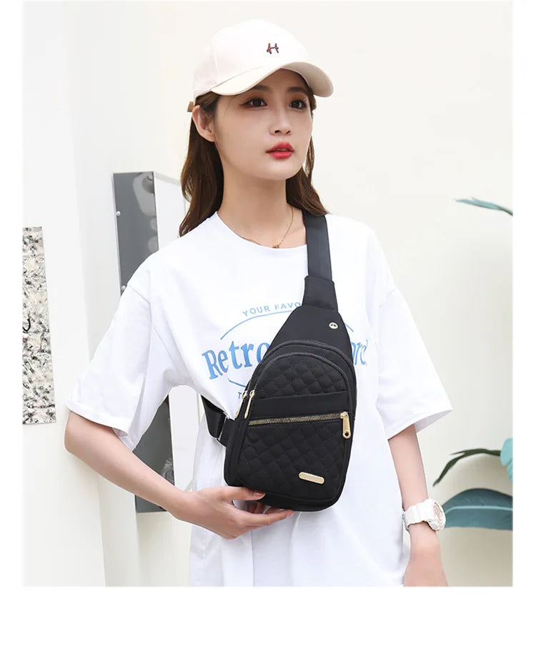 Women's Waterproof Sling Crossbody Bag with Adjustable Strap