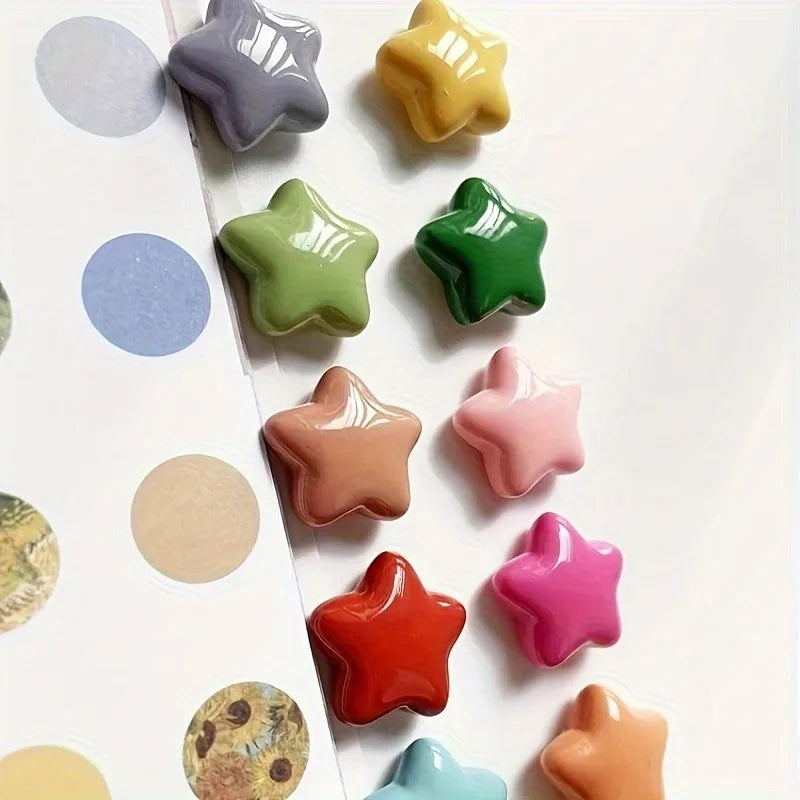 Star-Shaped Refrigerator Magnets for Photos and Notes