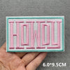 Pink Embroidered Iron-On Letter Patches for Clothing & Accessories