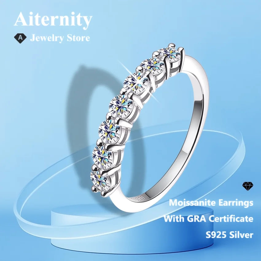GRA Certified Moissanite Engagement Ring