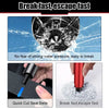 A 2-in-1 car emergency hammer showing its seat belt cutting and window breaking functions.