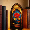 Acrylic Rose Gothic Arch Bookend for Bookshelf Decor