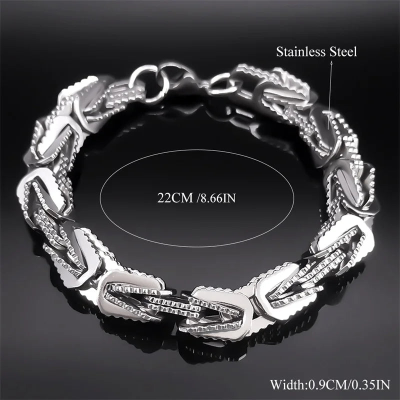 Men's Stainless Steel Biker Chain Bracelet