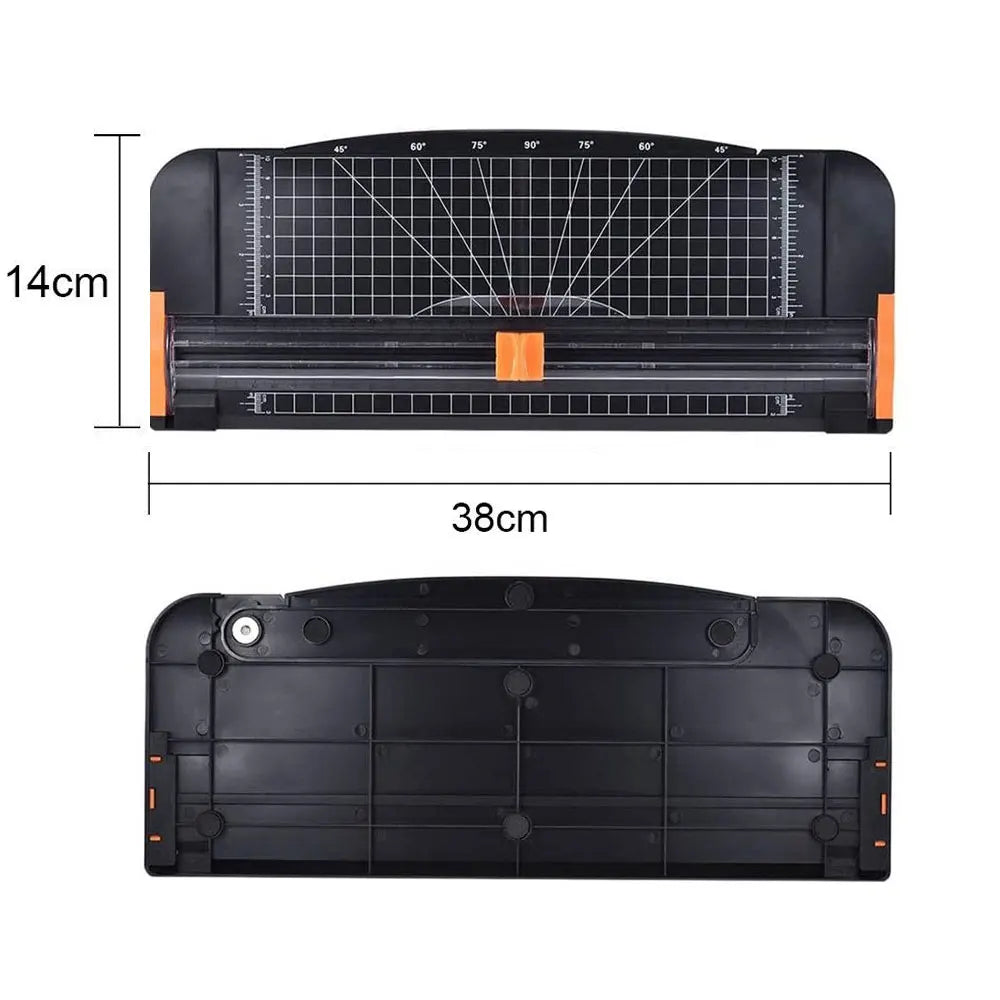 12-Inch Paper Cutter with Slide Rail and Safety Blade