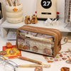 Transparent Double-Sided Pencil Case with Capybara Design