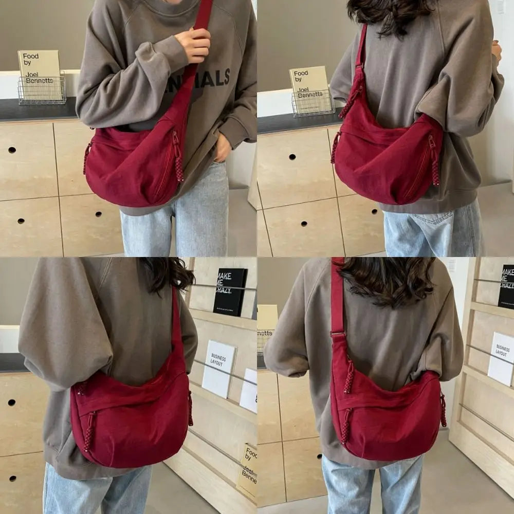 Lightweight Canvas Crossbody Bag with Adjustable Strap