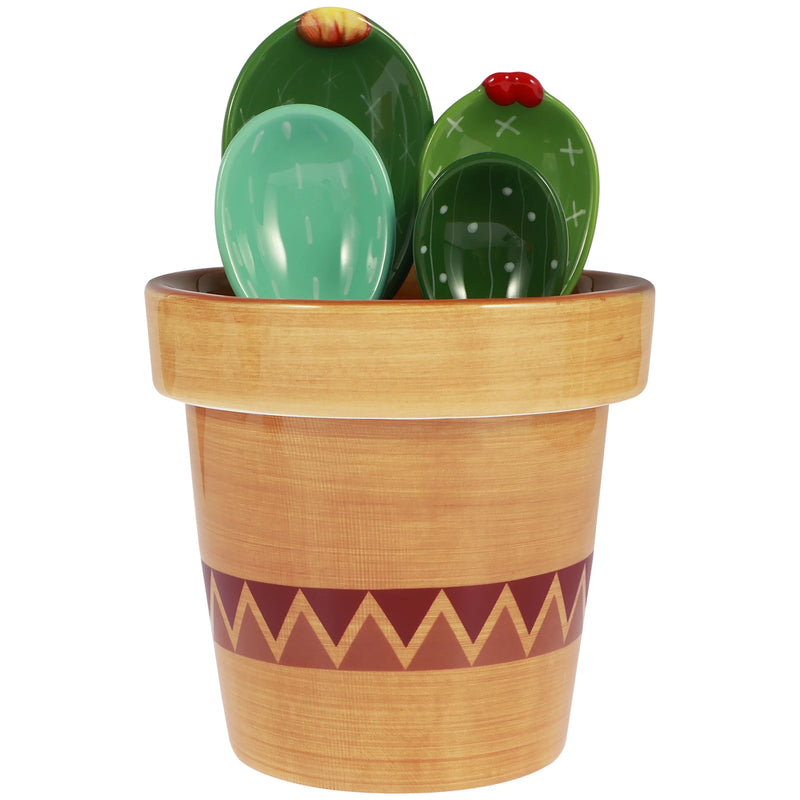 Ceramic Flower-Shaped Measuring Spoon Set with Stand
