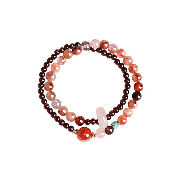 Double Circle Crystal Bead Bracelet
