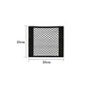 Black elastic mesh car seat back organizer with diamond pattern storage