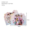 A pack of 10 invitation cards featuring female idols performing on a stage for a music-themed birthday party.