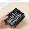 Premium PU Leather Compact Wallet with Double Zipper and Coin Pocket