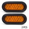 2-Pack 12V/24V LED Oval Tail Light for Trucks and Trailers