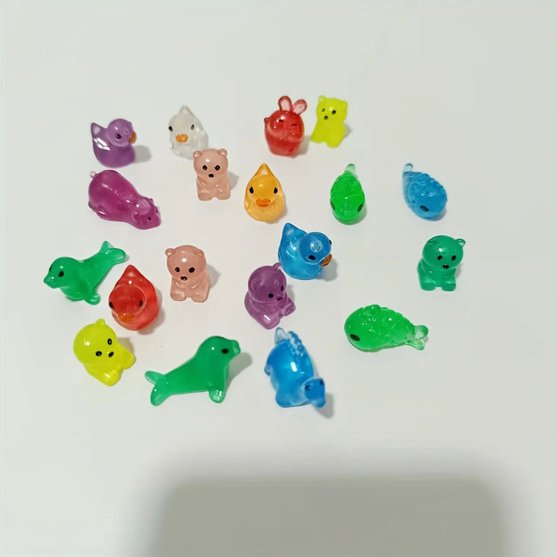 Mini Figurines d'Animaux Lumineuses dans le Noir