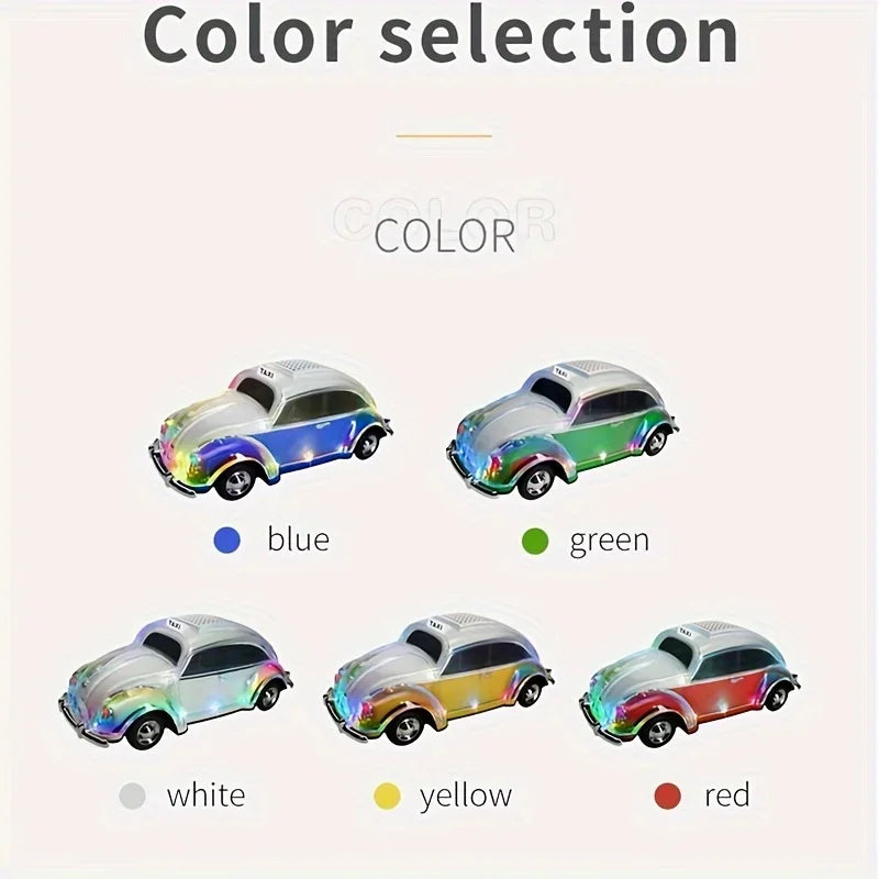 Car-Shaped Portable Bluetooth Speaker with LED Lights