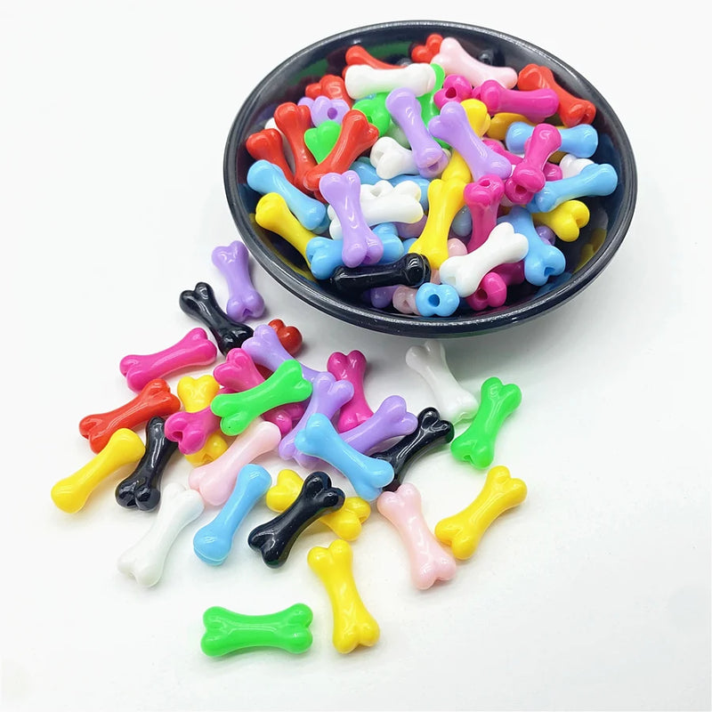 Bone-Shaped Acrylic Beads for Jewelry Making