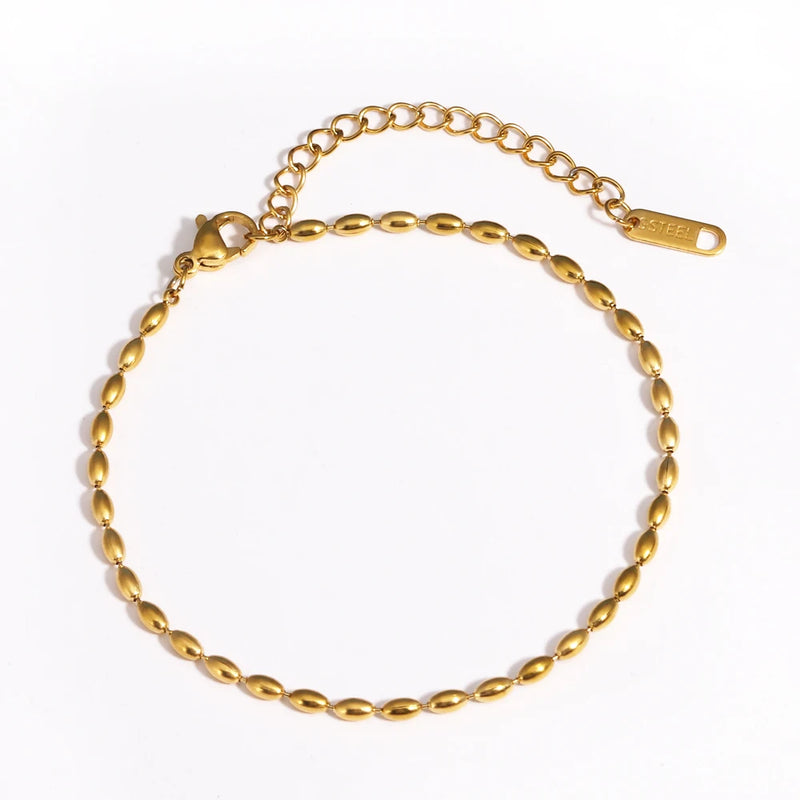 Gold-Plated Stainless Steel Link Bracelet