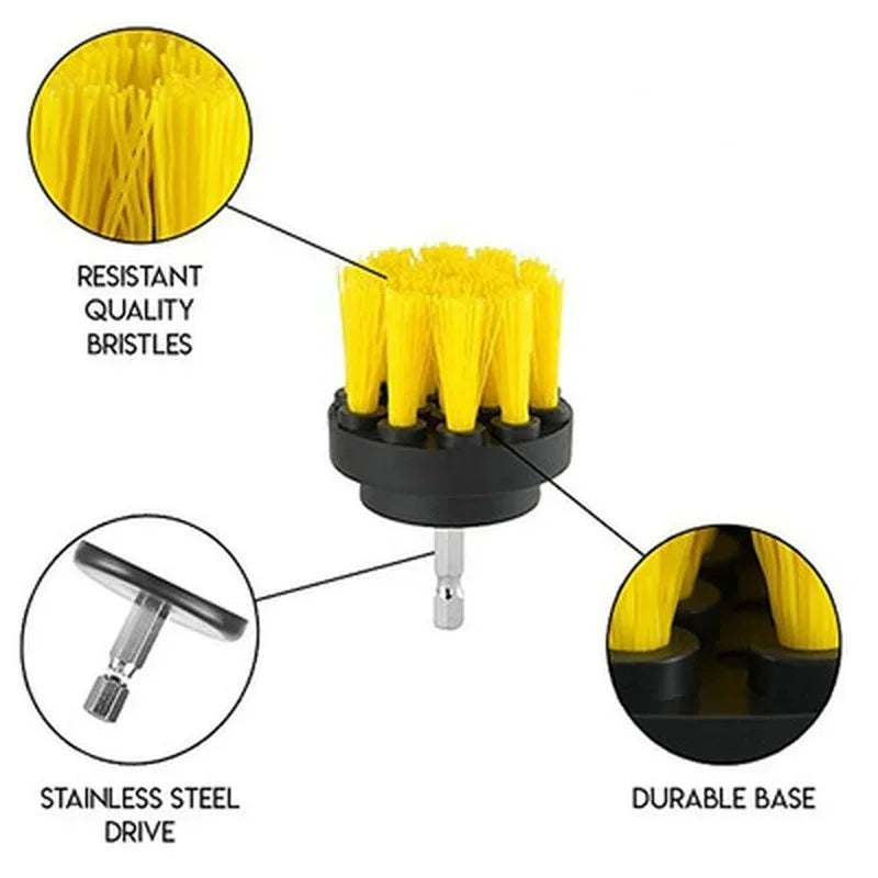 Cordless Drill Scrubber Brush Kit (3-Piece Set)