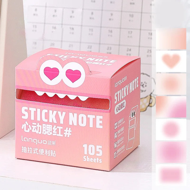 Pull-Out Sticky Notes Roll with Clear Transparent Finish