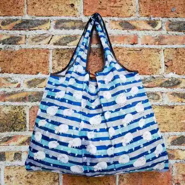 Foldable Eco-Friendly Shopping Bag with Cartoon Print