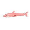 A pink prank water gun pen shaped like a fish, ready to spray water and write.