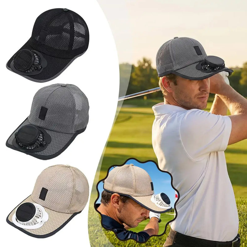 Solar-Powered Cooling Fan Hat