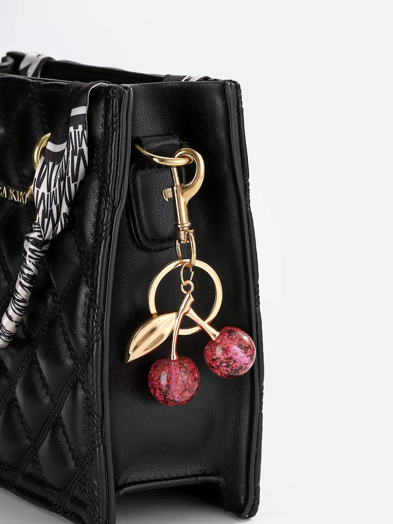 Crystal Cherry Keychain with Lobster Clasp