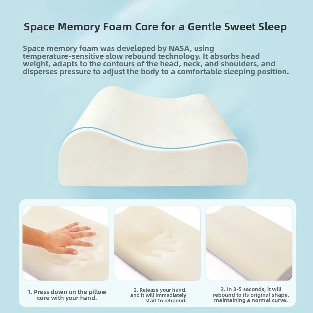 Memory Foam Toddler Pillow with Washable Cover