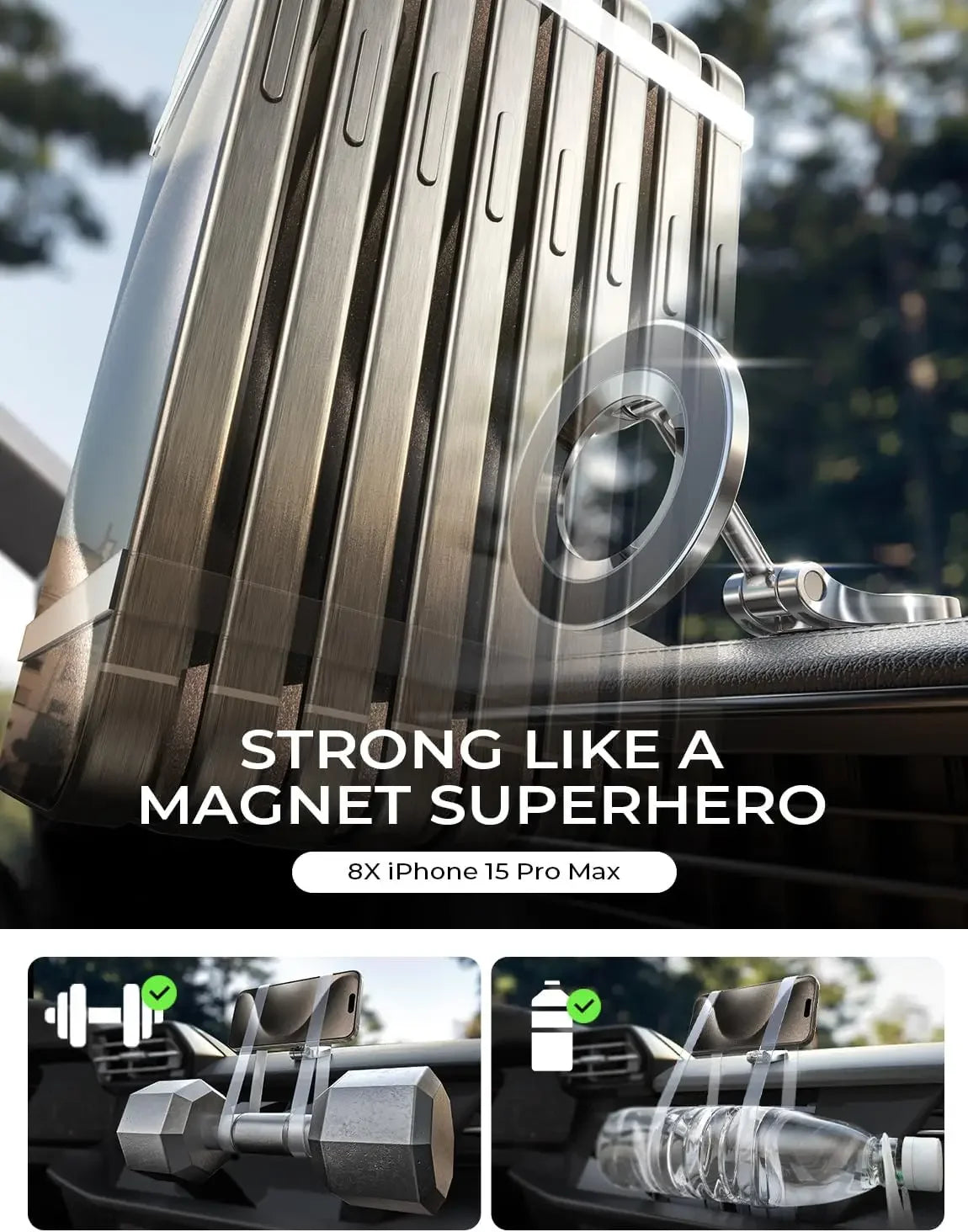 Magnetic Car Mount with 360° Rotation