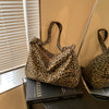 Leopardenmuster Canvas Umhängetasche