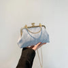 Crystal Bowknot Evening Clutch with Chain Strap
