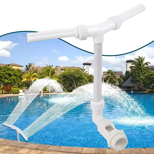 Adjustable Dual-Spray Pool Fountain