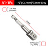 Hex Shank Socket Adapter Set for Power Drills (1/4, 3/8, 1/2 Inch)