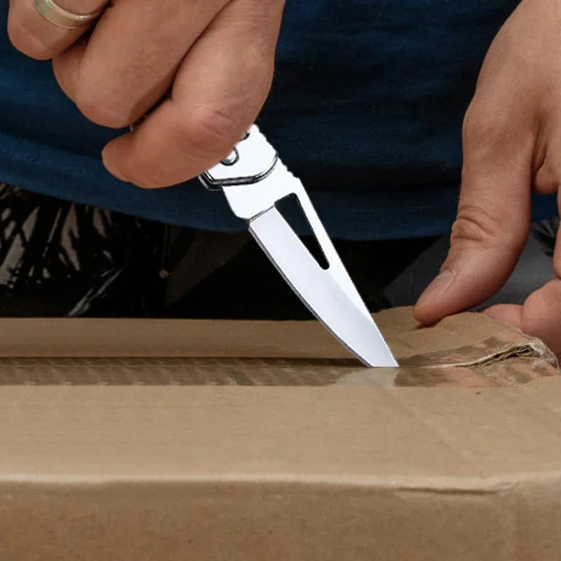 Folding Stainless Steel Fruit Knife with Non-Slip Handle