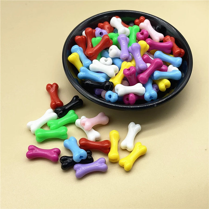 Bone-Shaped Acrylic Beads for Jewelry Making