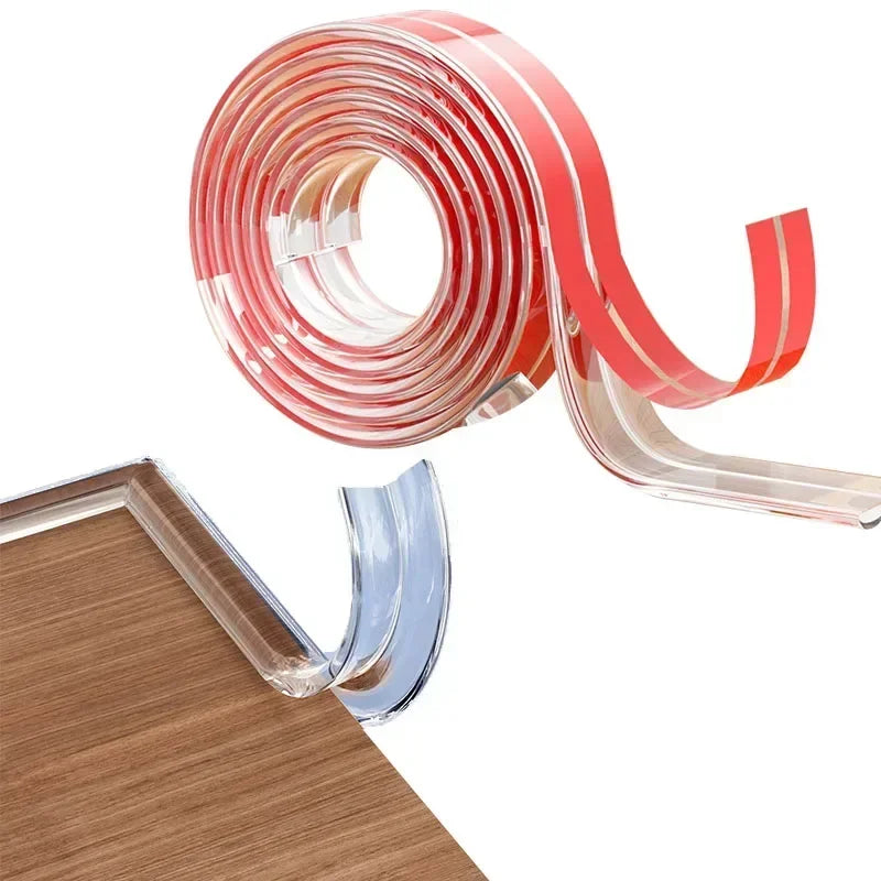 Rolle transparente rot-rosa PVC-Sicherheitsstreifen für Möbel- und Tischkanten