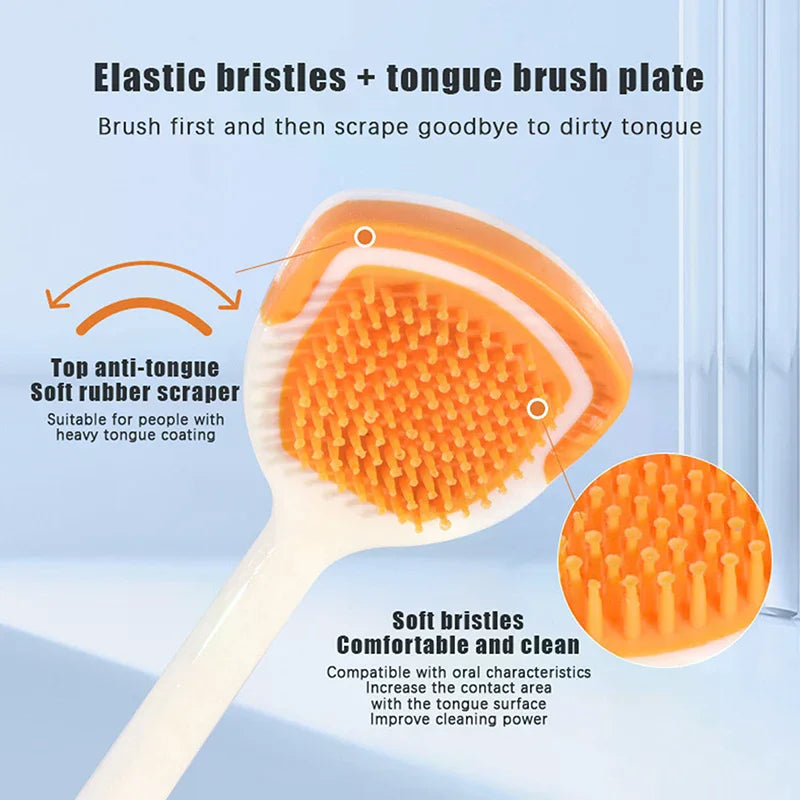 Soft Silicone Tongue Cleaner Set for Fresh Breath