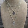 Layered Crystal Heart & Star Pendant Necklace