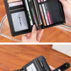 Vintage RFID-Blocking Long Wallet with Wristlet Strap