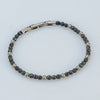 Natural Stone & Stainless Steel Beaded Bracelet