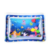 A clear inflatable water play mat featuring colorful fish and sea creatures for baby sensory development.