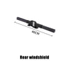 Black retractable car windshield sunshade measuring 46cm.