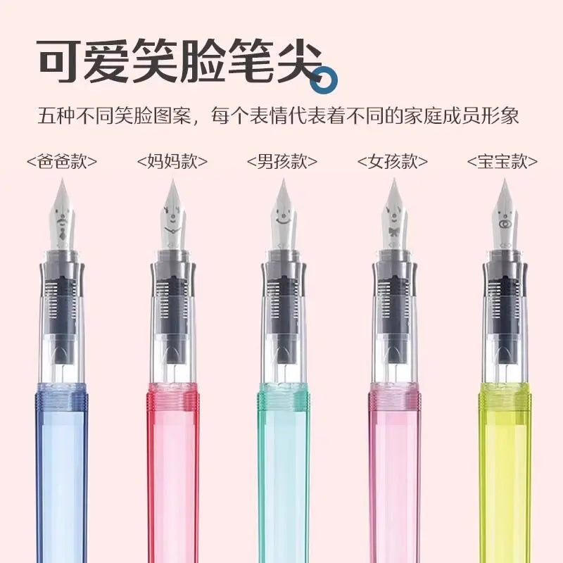 Kakuno Transparent Fountain Pen with Smiley Nib