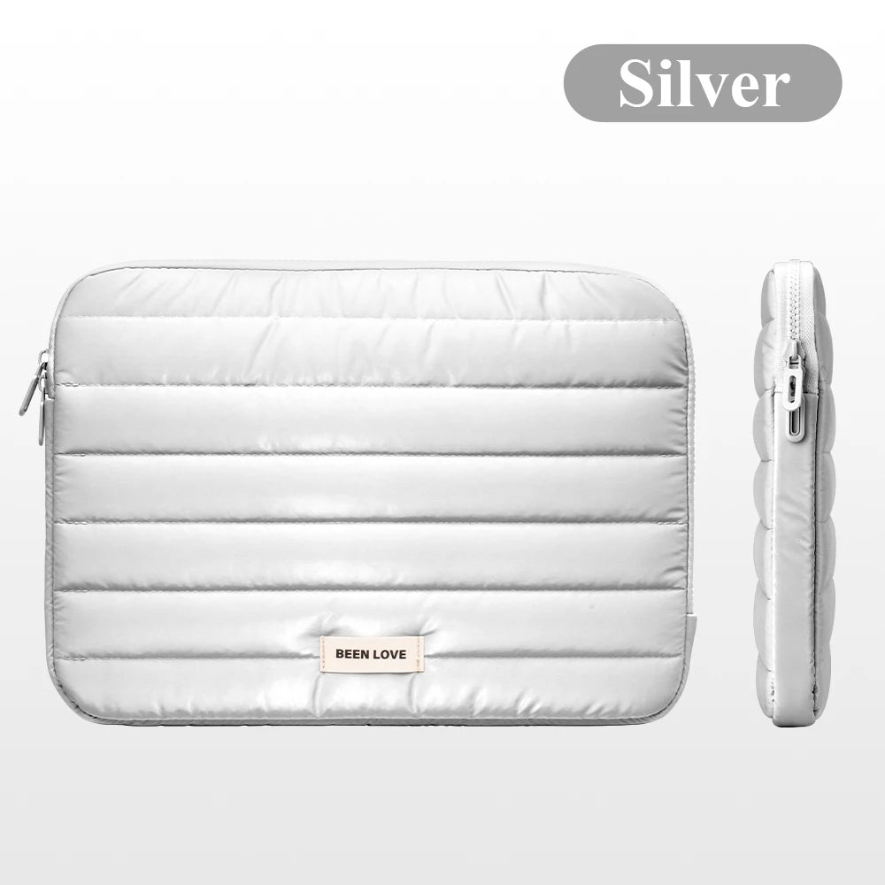 Soft Puffy Laptop Sleeve with Plush Padding