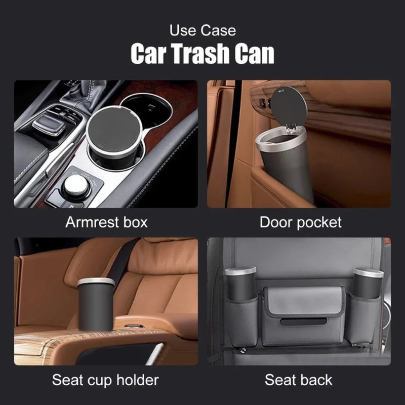 Leak-Proof Car Trash Can for Cup Holder