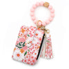 Boho Beaded Tassel Keychain with Floral Accent